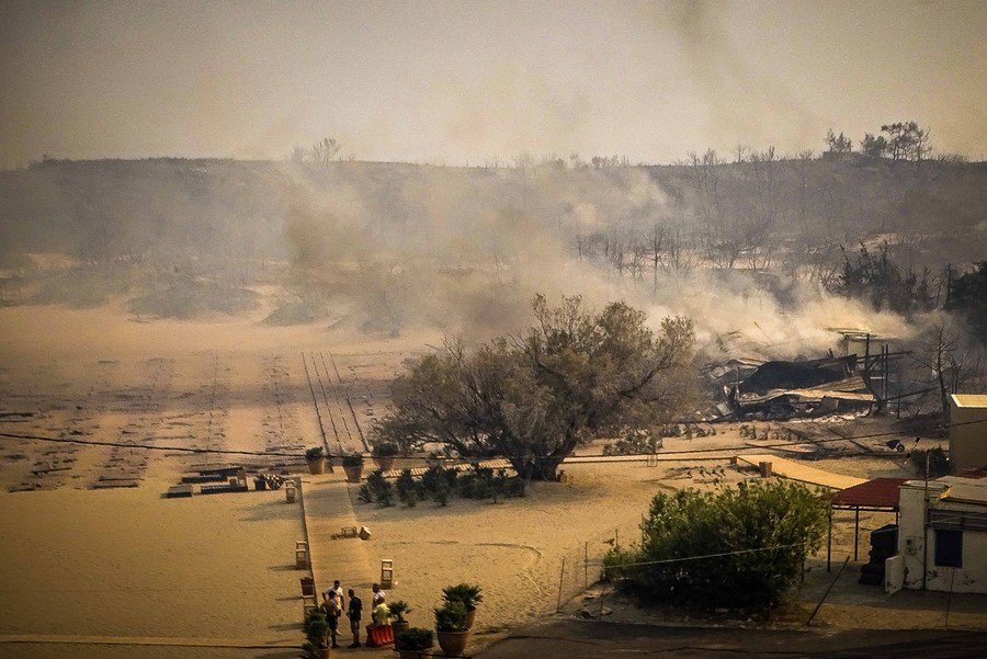 Wildfires still raging on Greece's Rhodes island