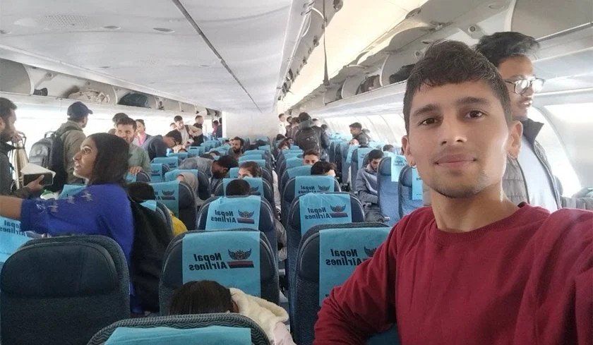 253 Nepalese board NAC airplane from Israel