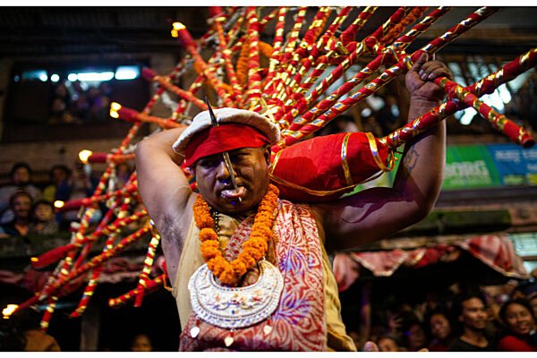 Tongue piercing festival in Madhyapurthimi today