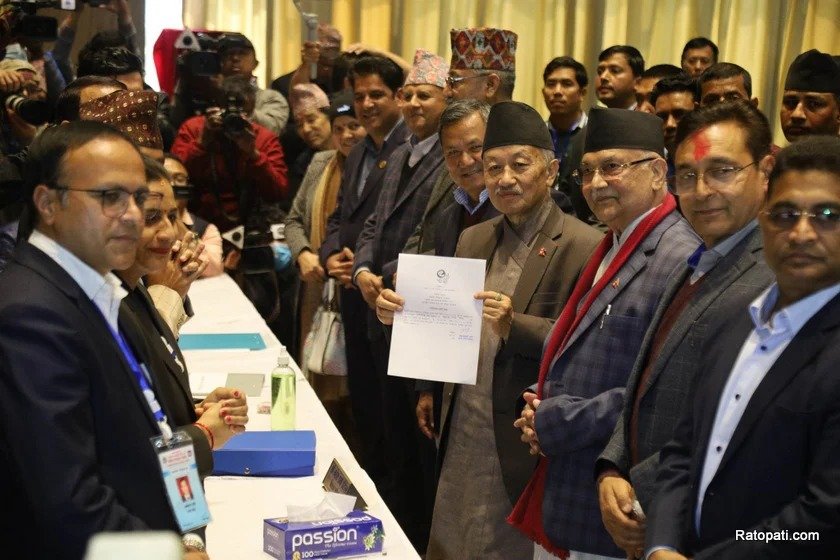 Subash Nemwang registers for candidature for President (with pictures)