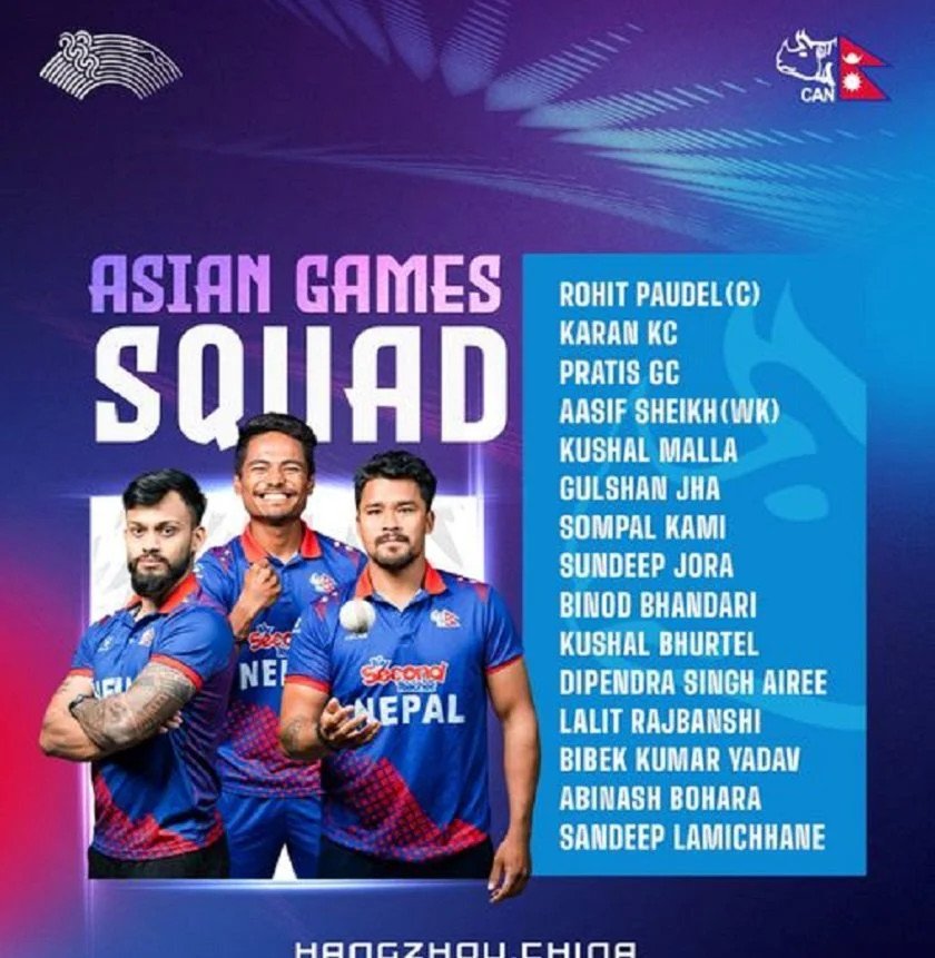 Men’s Cricket team announced for Asian Games