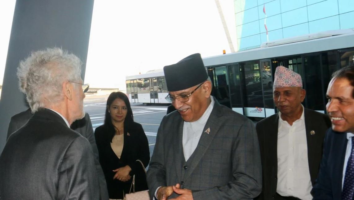 PM Prachanda welcomed in Italy by officials and ambassadors