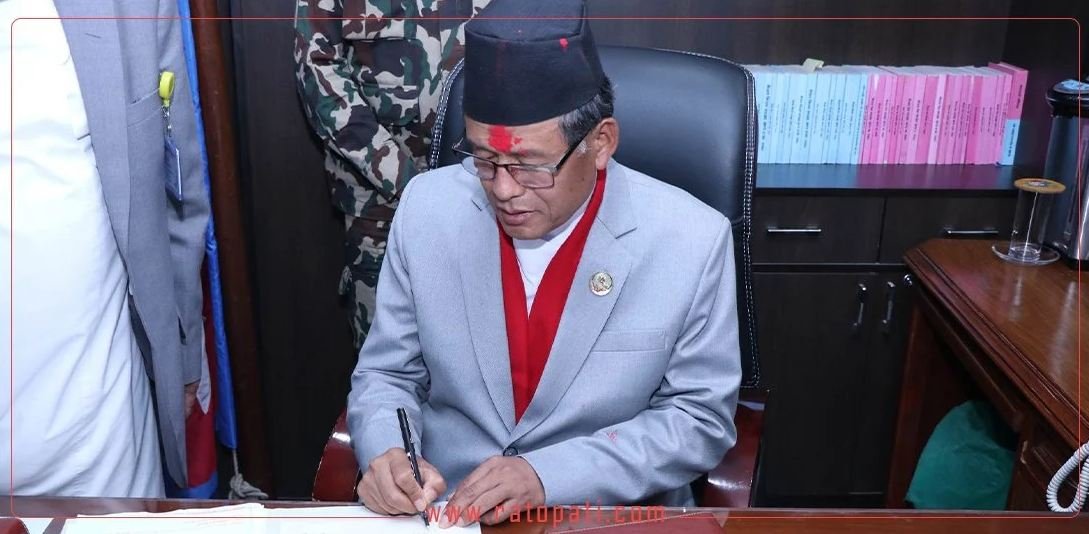 Newly-elected Law Minister Gurung assumes office