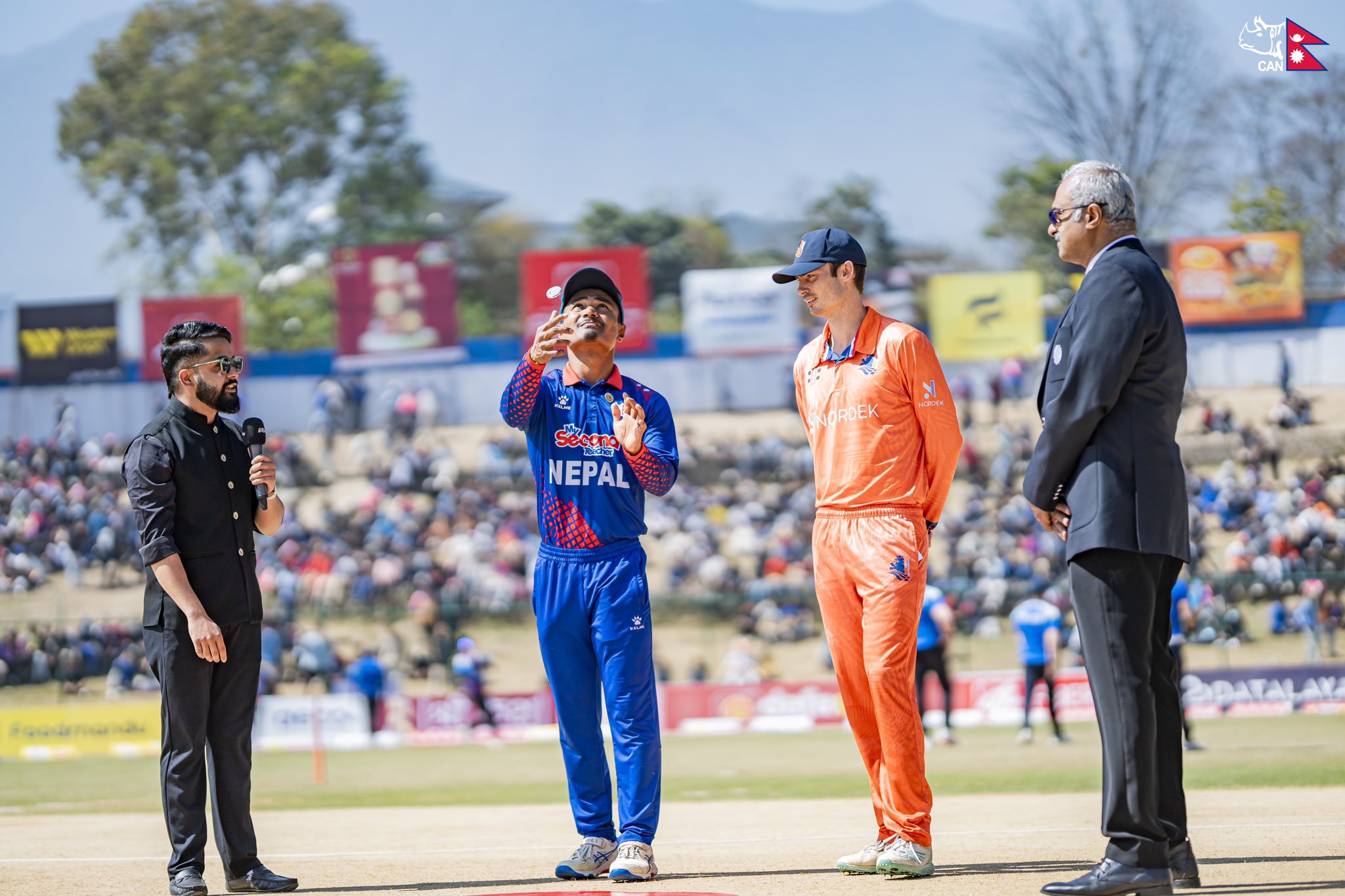 Nepal chooses to bat first against Netherlands in Tri-Nations T20I final