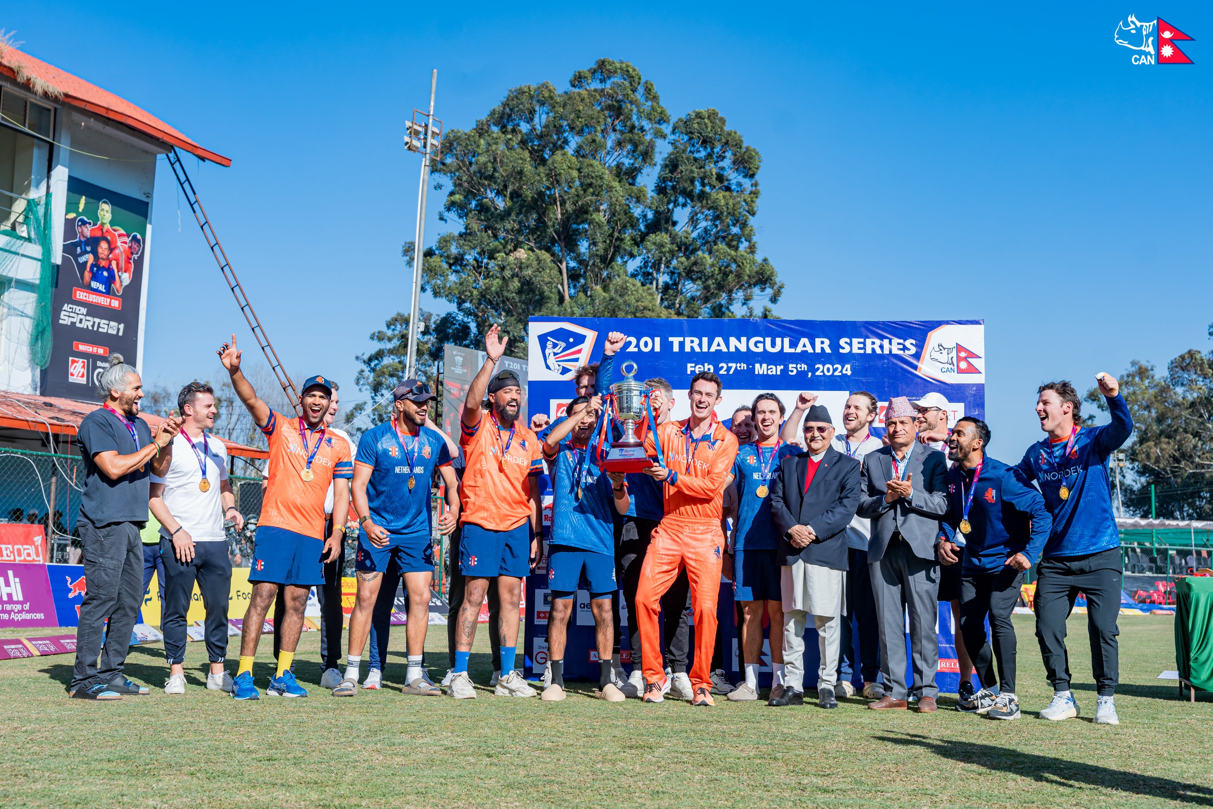 Netherlands claims Tri-nation T20 International Series Title with victory over Nepal