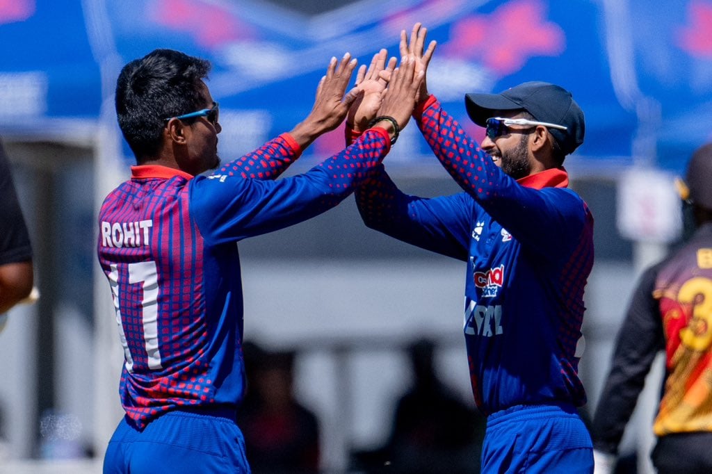 Nepal secures spot in Tri-Nations T20I series finals, defeats PNG by 85 runs