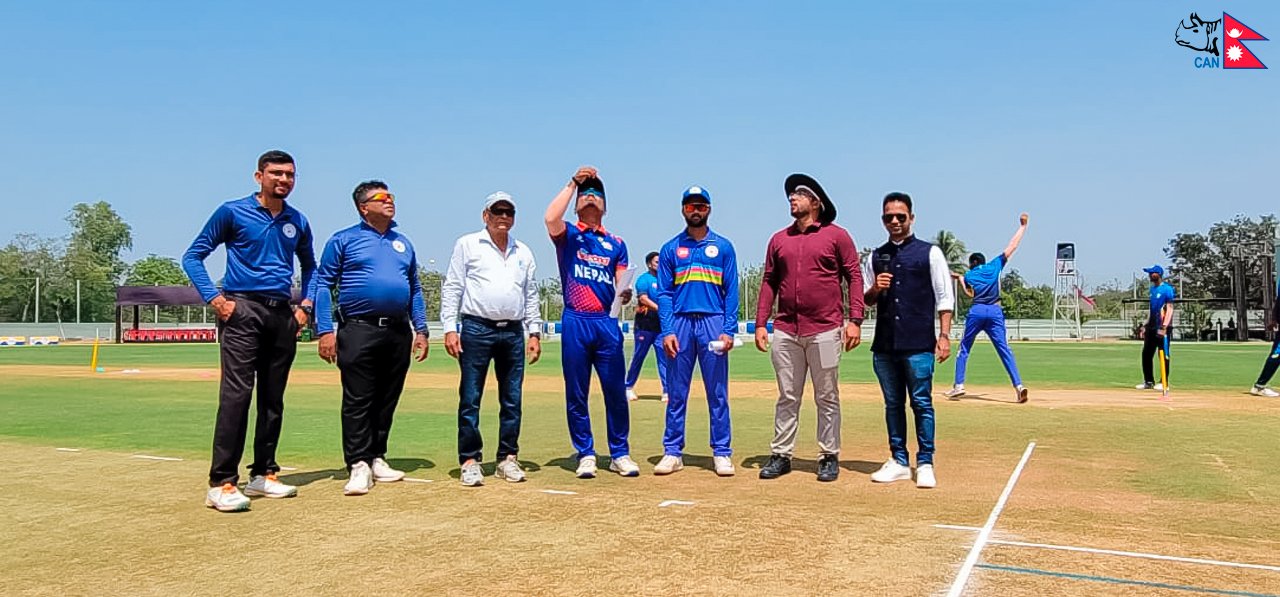 Nepal takes the crease against Gujarat in SMS Friendship Cup