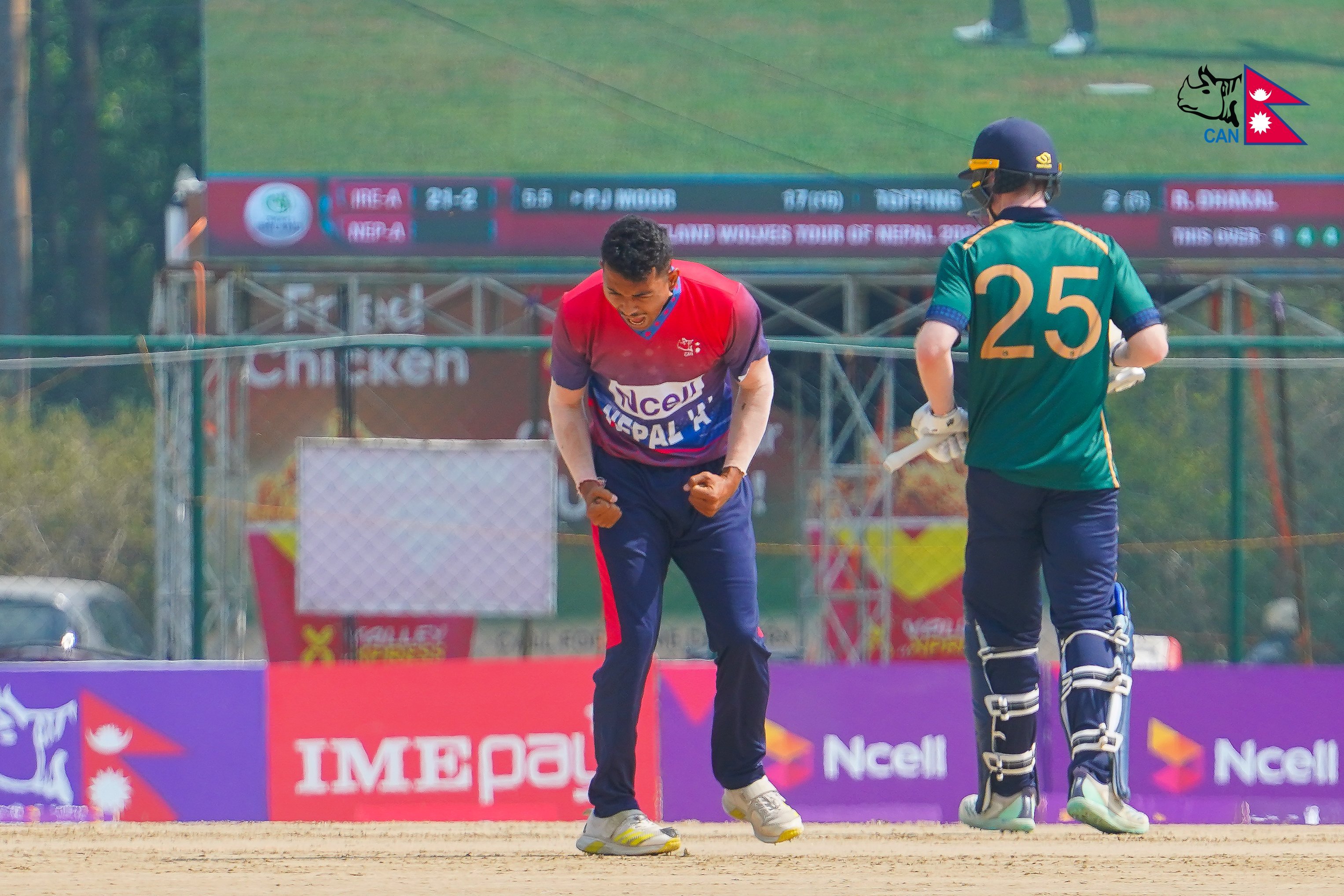 Ireland Wolves sets 175-run target for Nepal 'A'