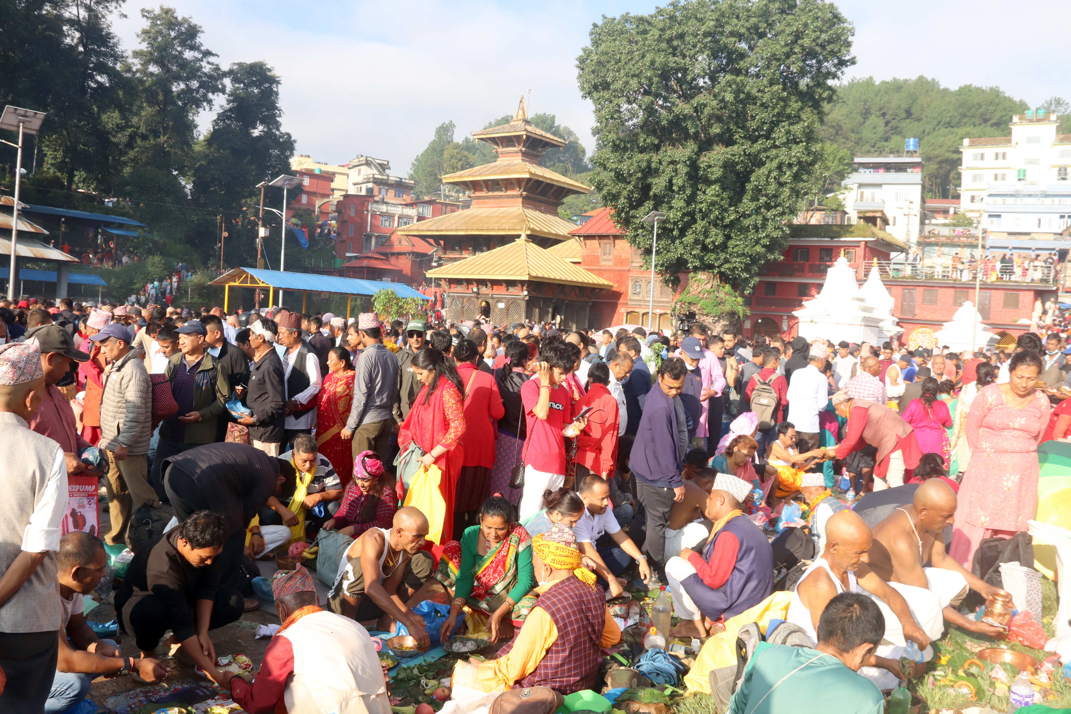 Devotees throng Gokarneshwor Temple on 'Kushe Aunsi'