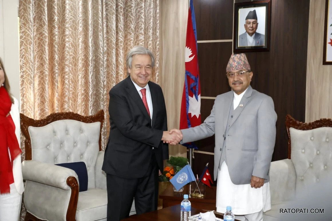 Meeting between UN Secretary-General and DPM Khadka underway