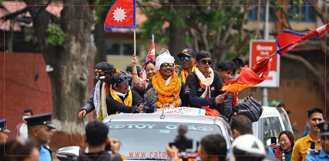 Grand welcome of Hari Budhamagar, who scaled Everest despite losing both legs