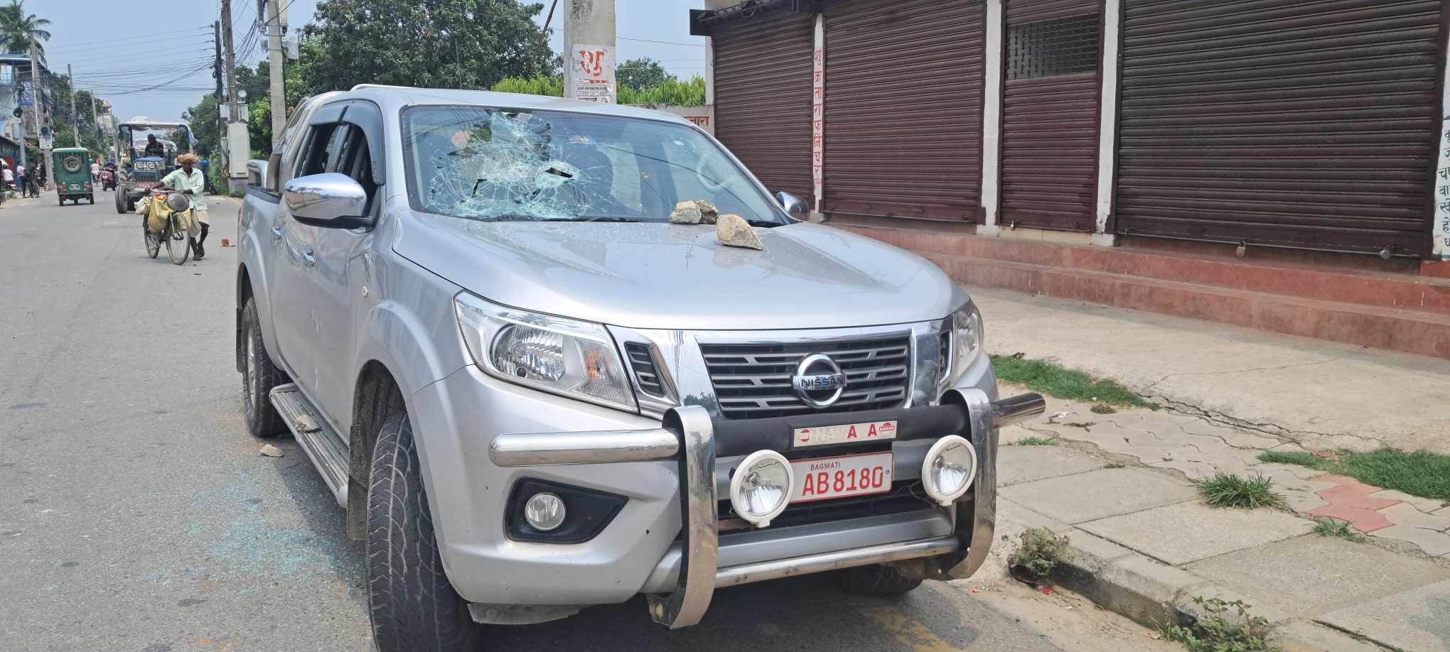 Vehicle torched in Biratnagar