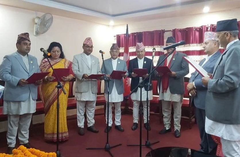 Newly appointed Ministers of Bagmati Province sworn in