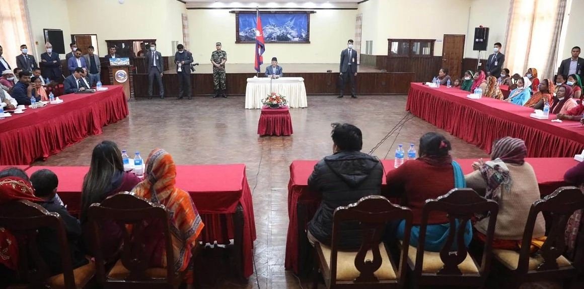 PM Dahal assures victims he will solve problem of metered interest