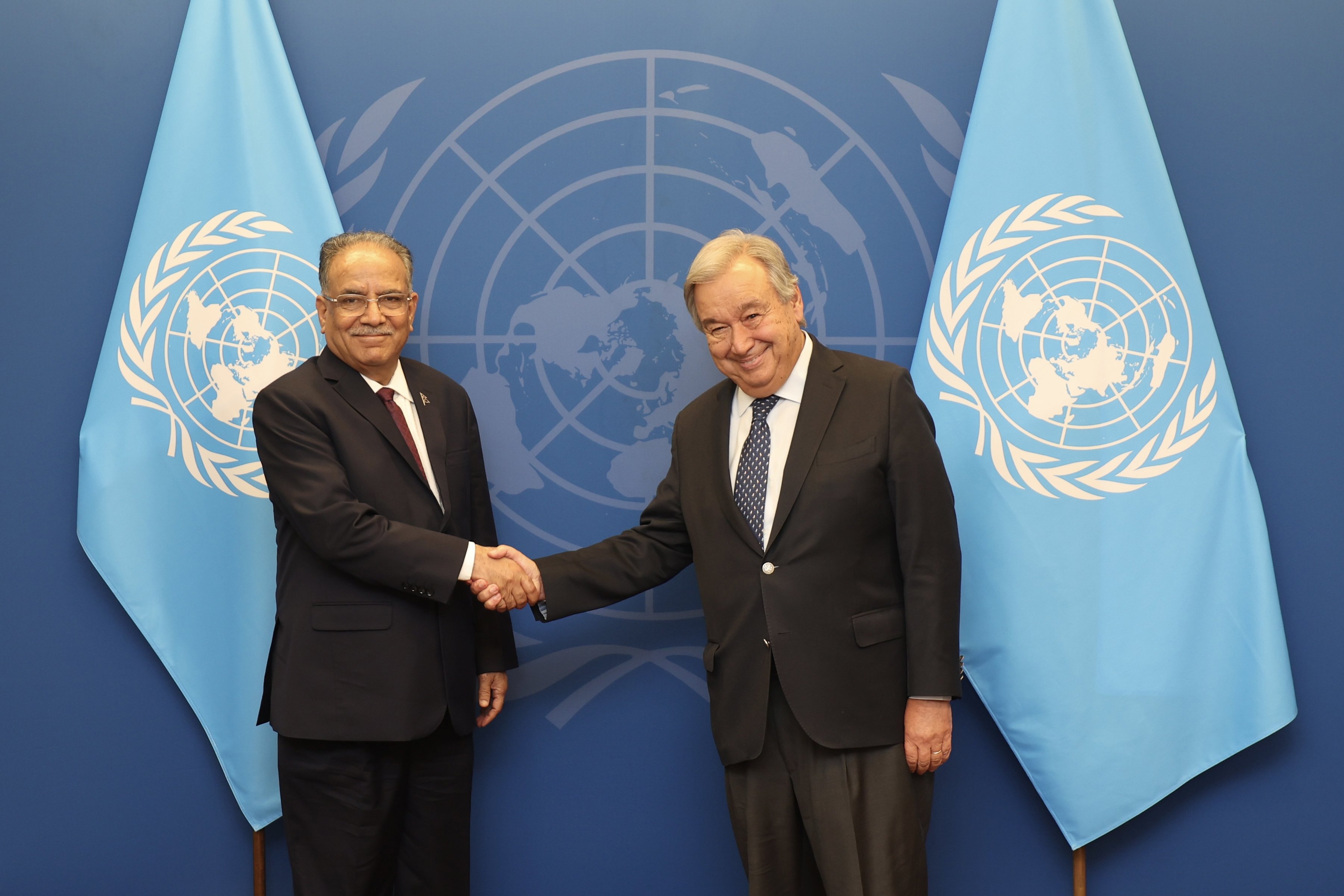PM Dahal in NYC: Meets with UNSC Guterres