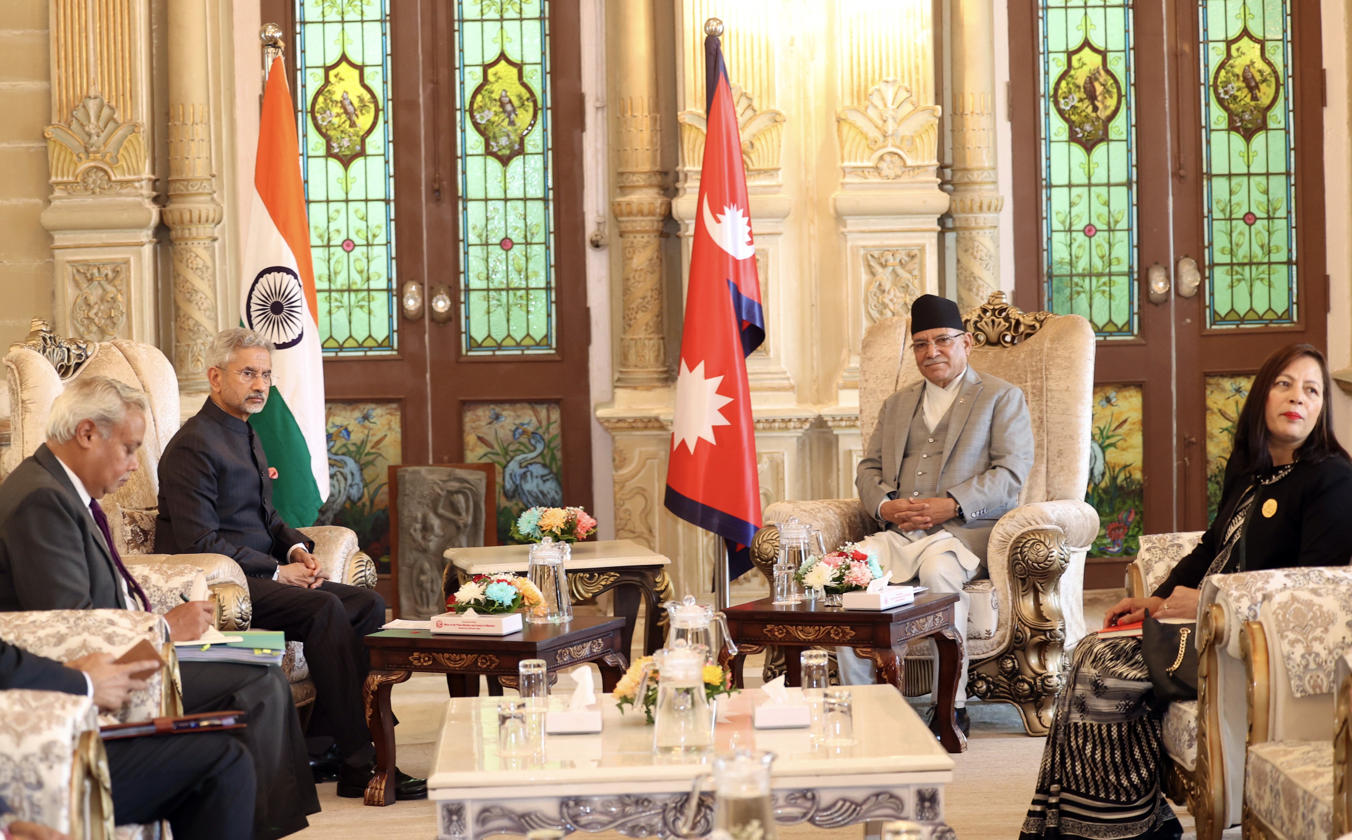 Prime Minister Dahal Meets Indian Foreign Minister S. Jaishankar
