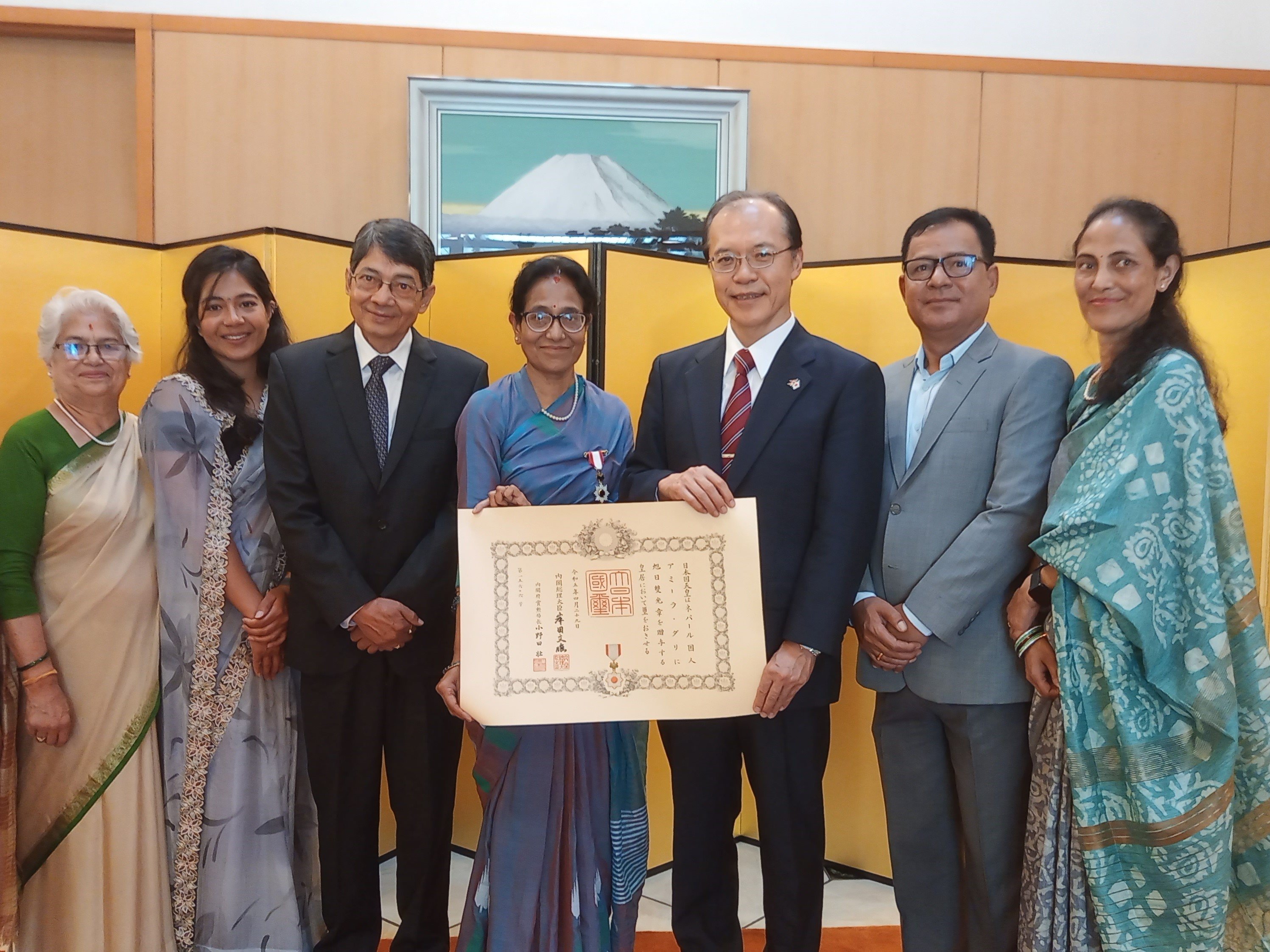 Handover Ceremony of Japanese Decoration to Amira Dali