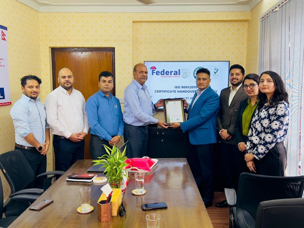 FRBL Becomes 1st Reinsurance Broker in Nepal to Obtain ISO 9001:2015 Certification