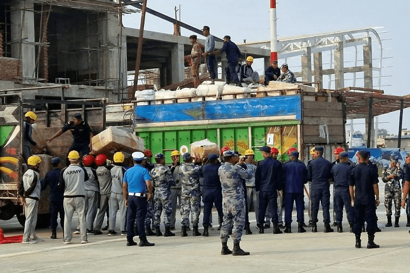 Relief materials provided by India dispatched towards quake-hit region