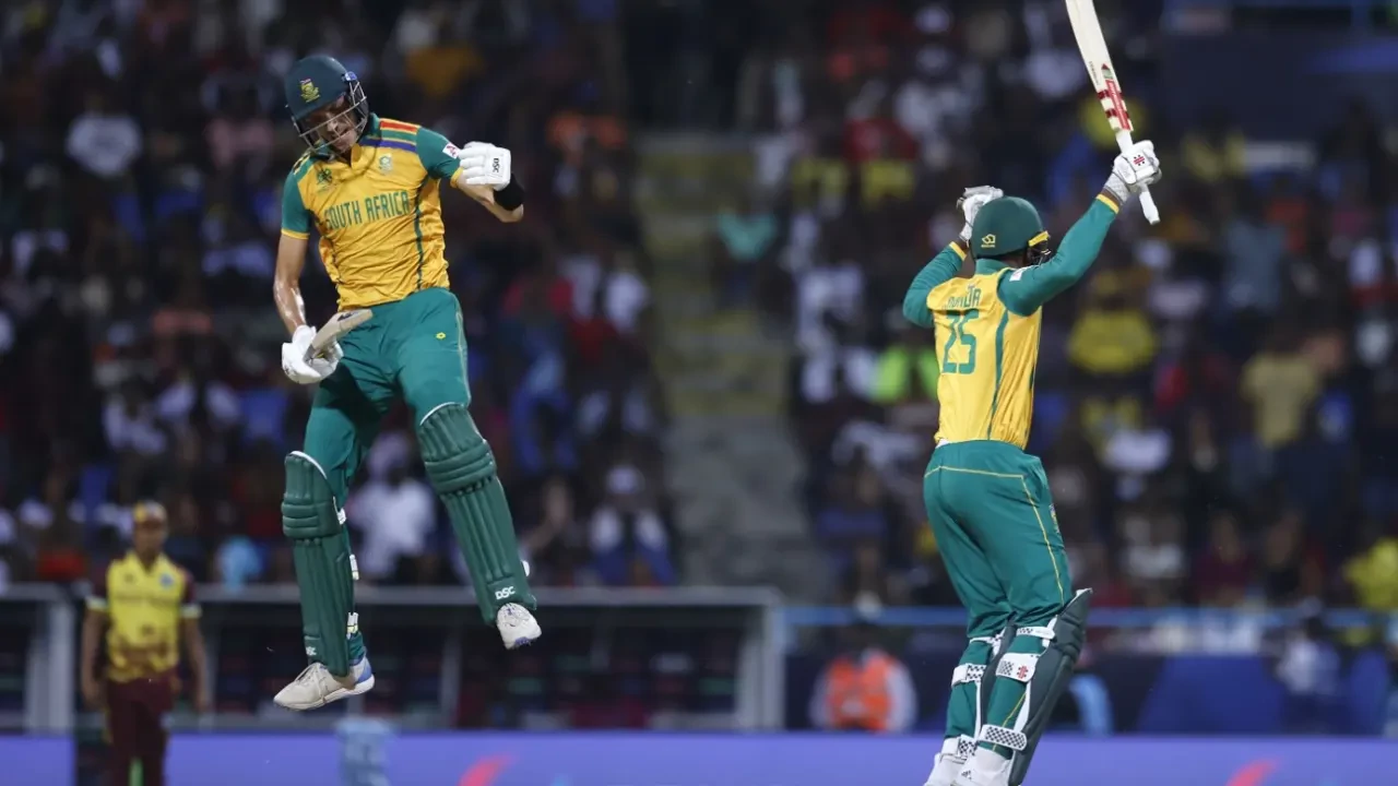 South Africa knock West Indies out to enter semi-final with nervy win