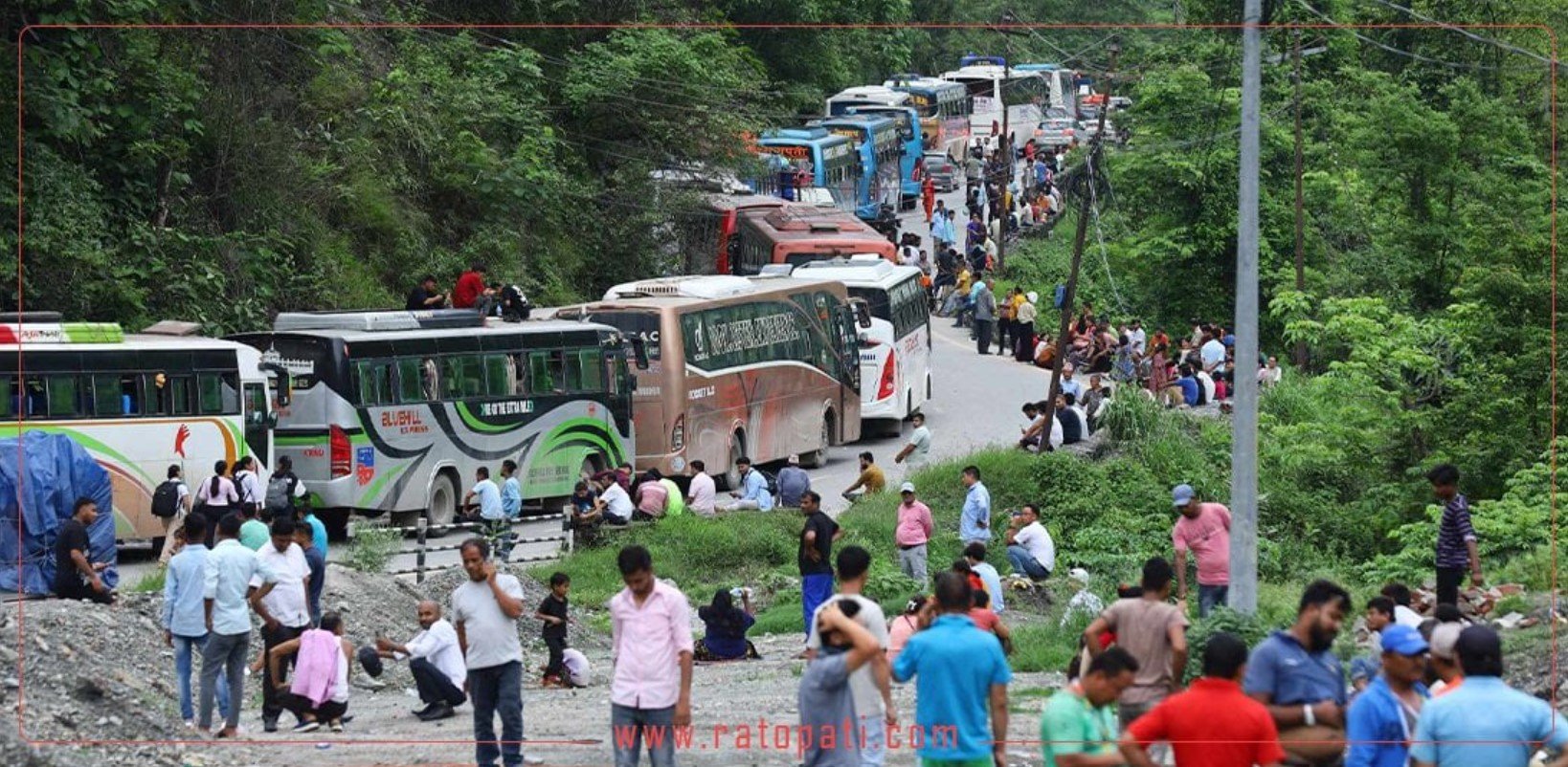 Narayangadh-Muglin road blocked by landslide