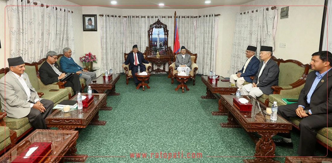 Meeting between three main parties’ top leaders with Speaker begins