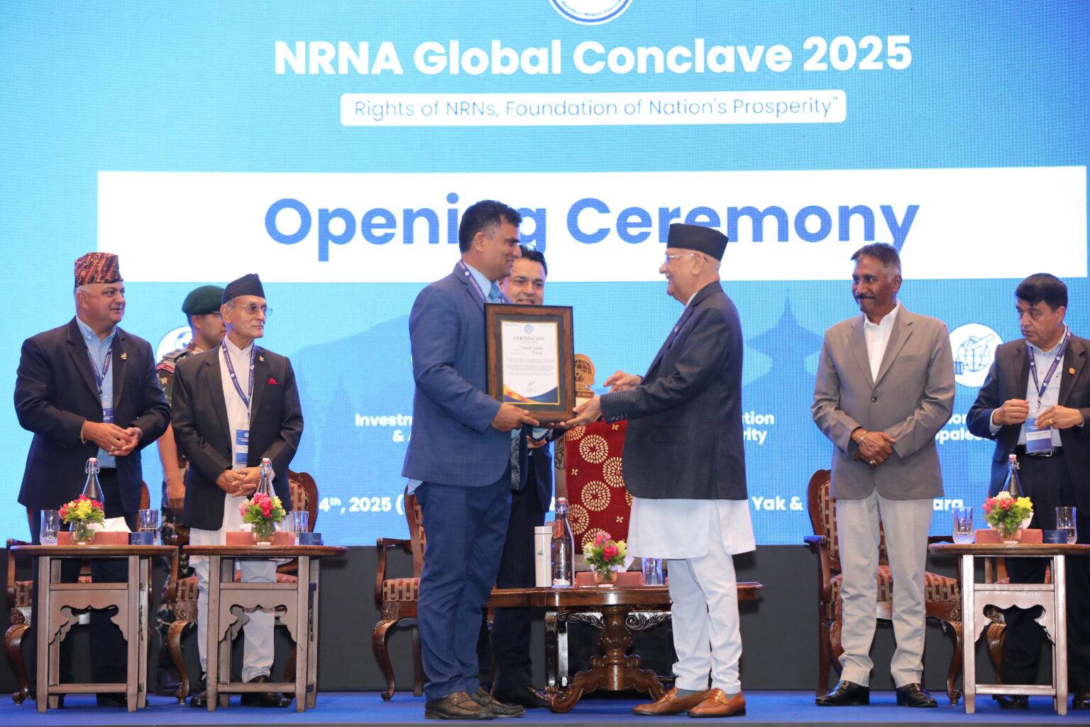 A Journey of Leadership and Service: Honoring Som Nath Sapkota at the NRNA Global Conclave 2025