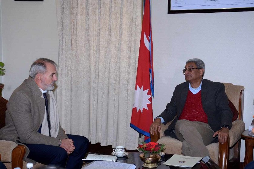 ADB Director Cauchois meets Home Minister Lekhak to discuss infrastructure support