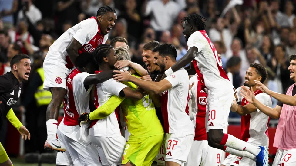 Ajax beat Panathinaikos after 34-penalty shootout