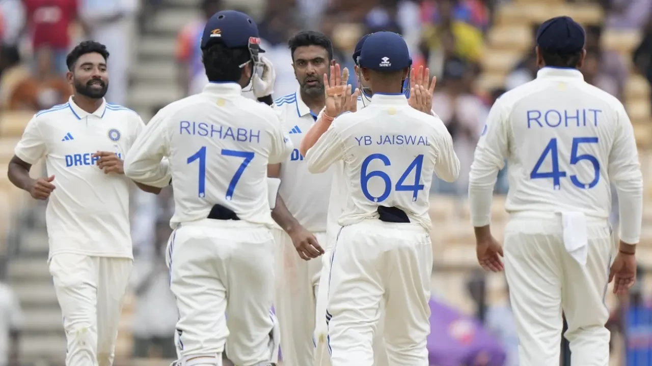 Ashwin's double act of hundred and six-for secures 1-0 lead for India