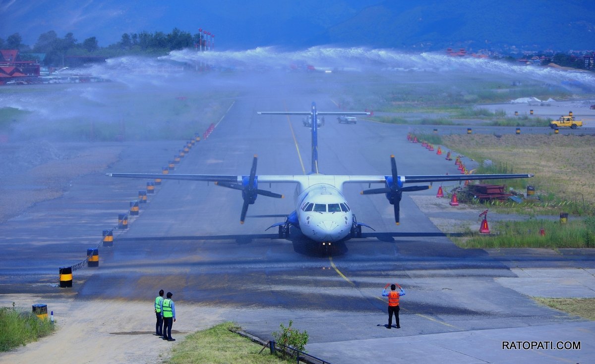 Buddha Air bids farewell to ATR 42 with 'water salute'