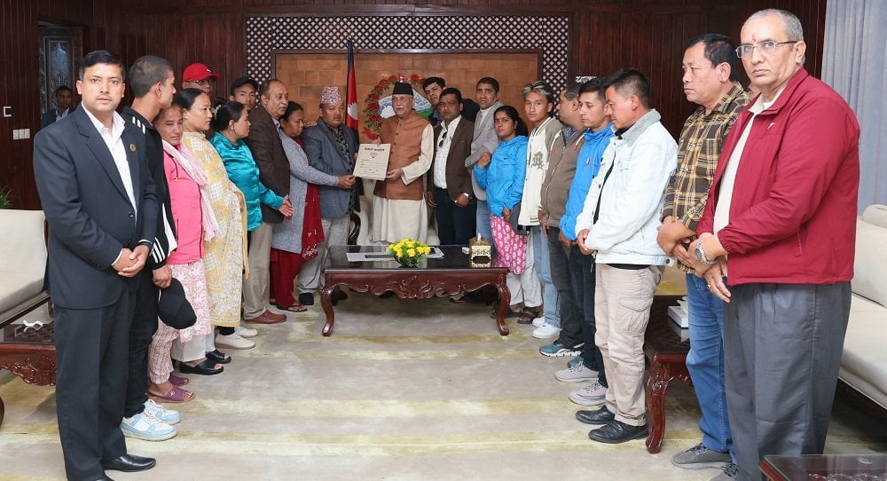 Attention letter submitted to PM Oli by football player's family