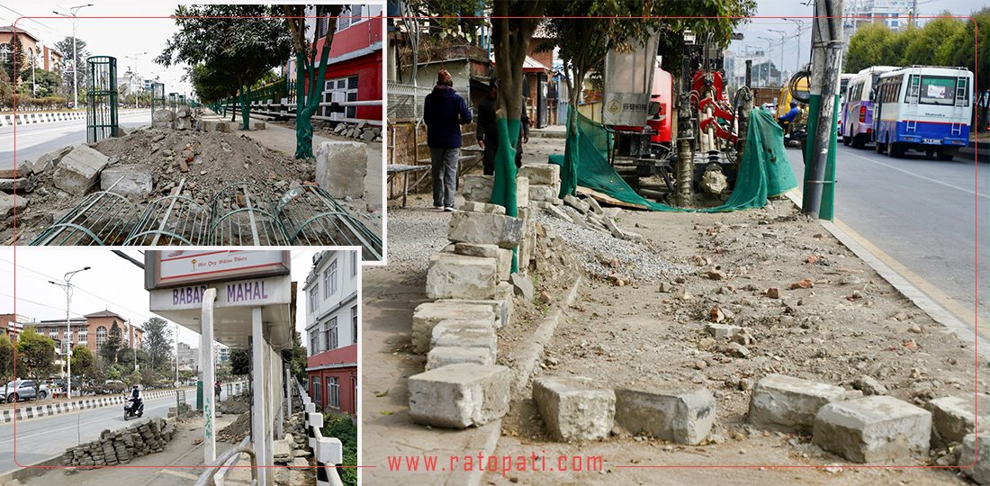 In pictures: Chaotic state of Babar Mahal footpath