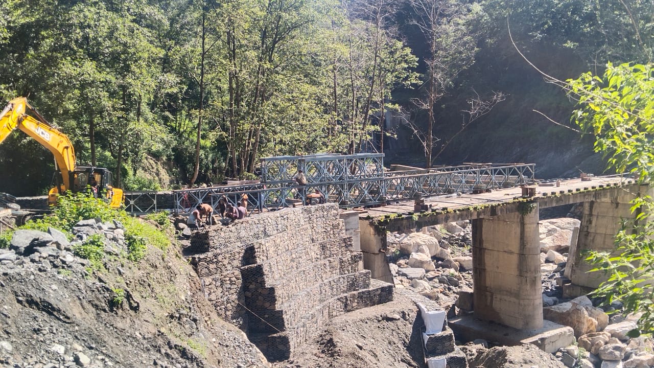 Bailey Bridge Installation Accelerated at Flood-Damaged Simkhola, Kulekhani