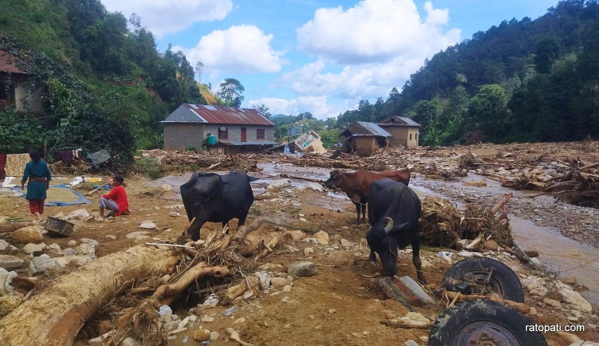 Flood devastates Bethanchok: Riversides turns to sandbanks