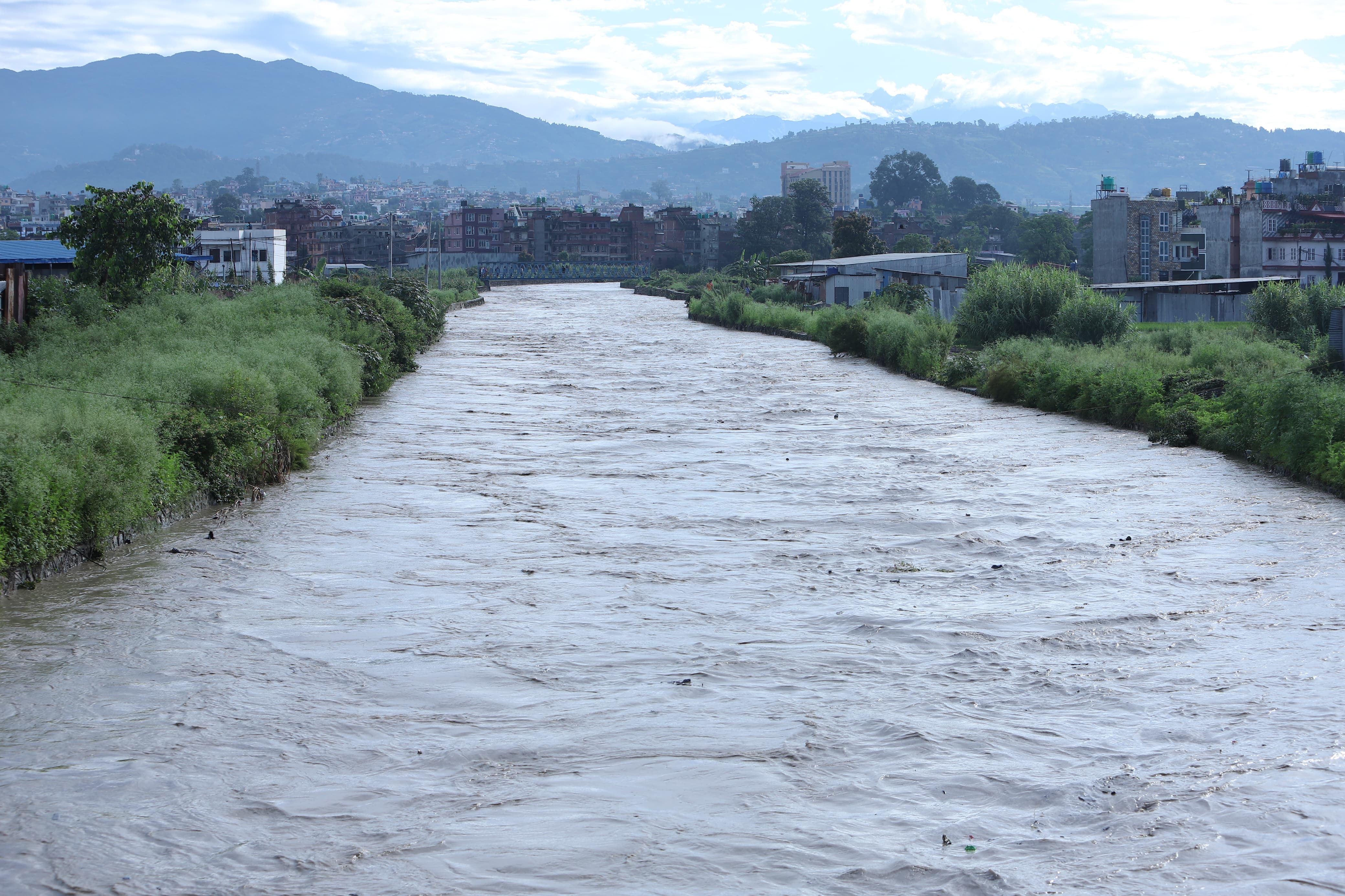 Manohara river overflowed, 28 rescued in Bhaktapur