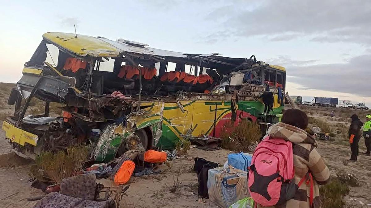 At least 37 dead in Bolivia after two buses collide