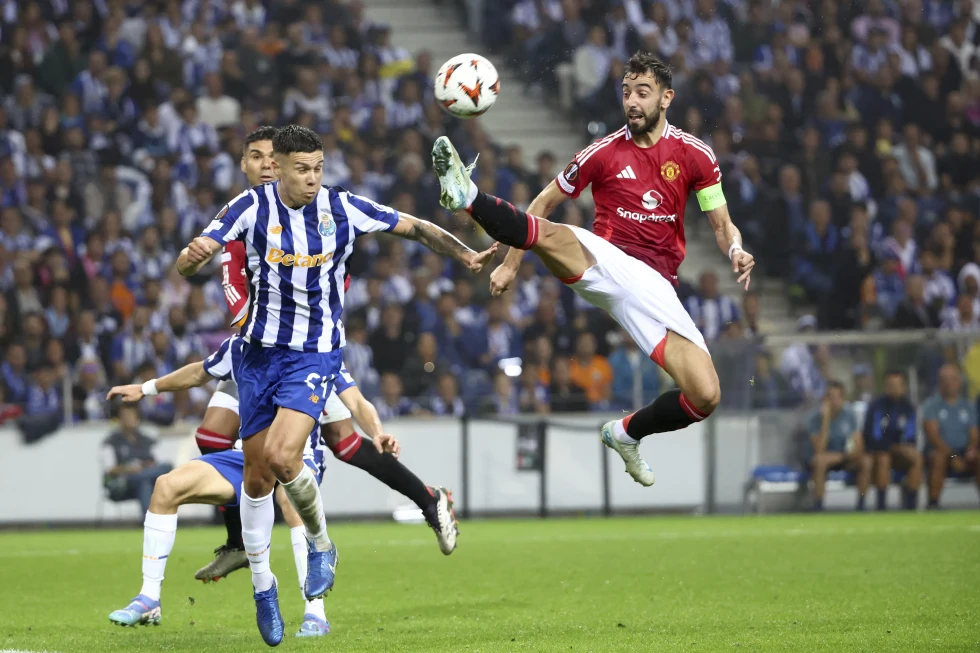 Bruno Fernandes sent off again: Man United draw 3-3 with Porto