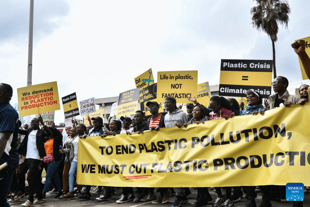 Global South campaigners march in Kenya amid calls to phase out plastics