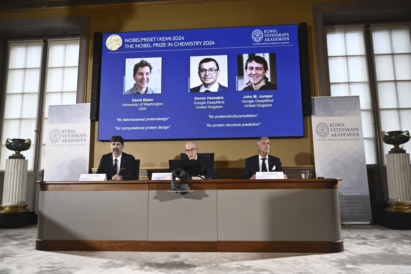 Nobel Prize in chemistry awarded to 3 scientists for work on proteins