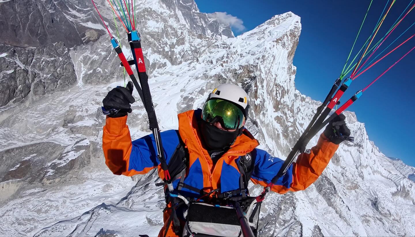 In rare feat, Chinese mountaineer Jing paraglides off the summit of Ama Dablam
