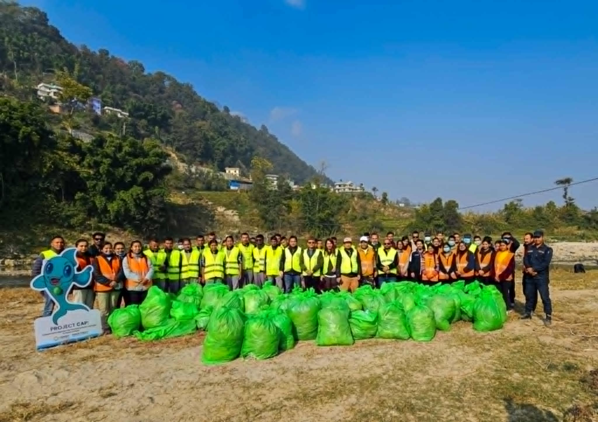 Collective Action cleans 1,120 kg of waste from Bagmati River