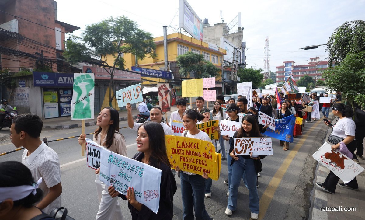 Youth activists march for climate justice in Lalitpur (photos)