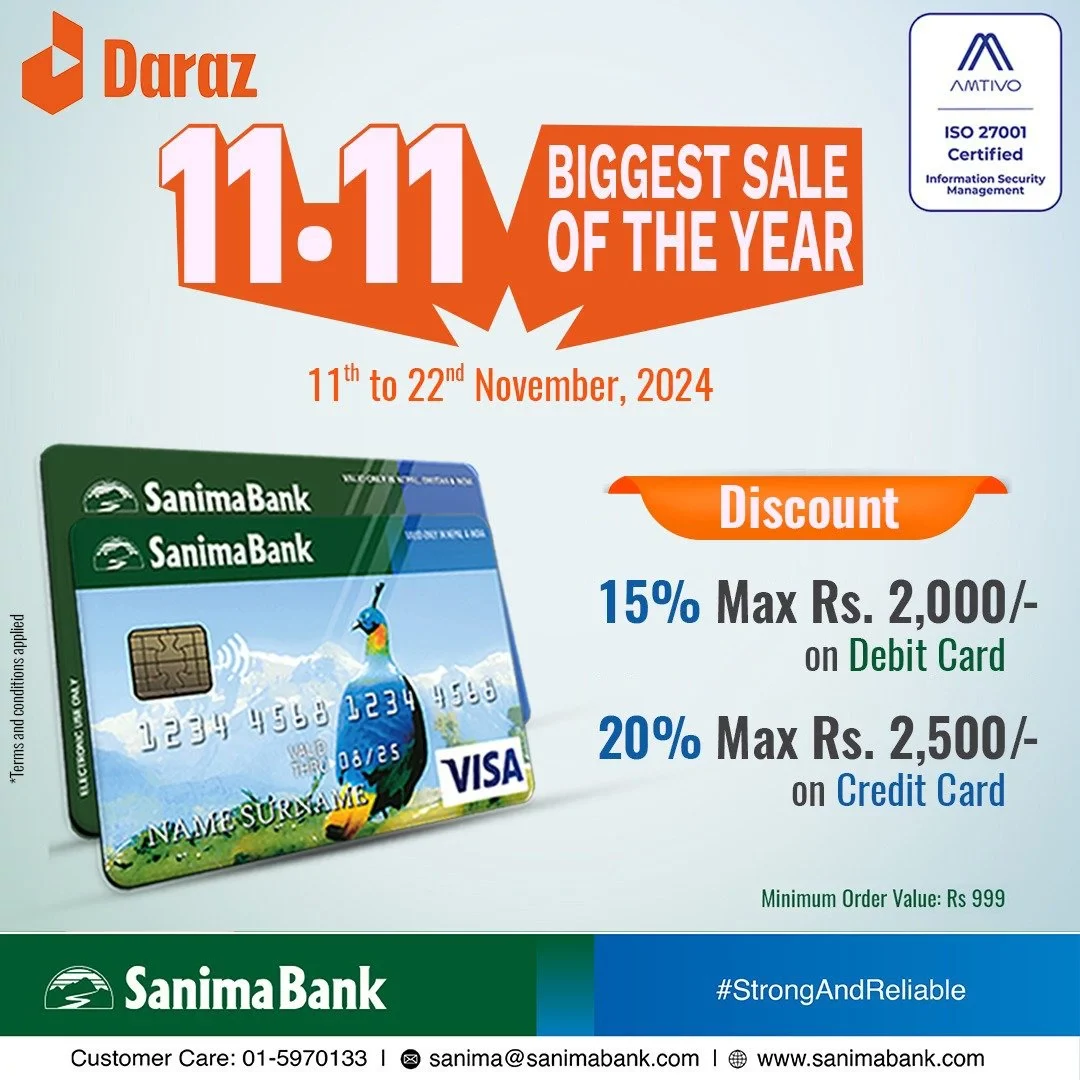 Sanima Bank partners with Daraz for special discounts on 11.11 campaign