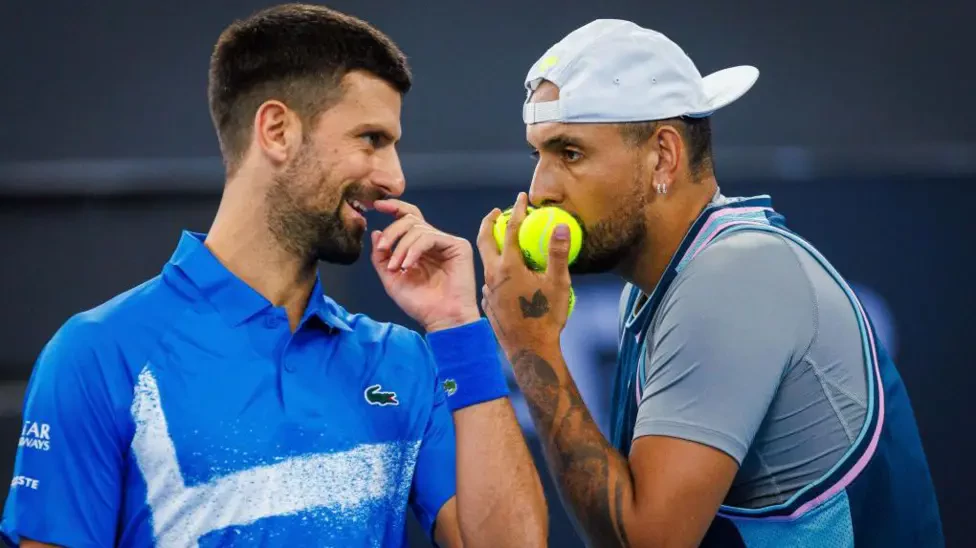 Djokovic and Kyrgios beaten in doubles in Brisbane