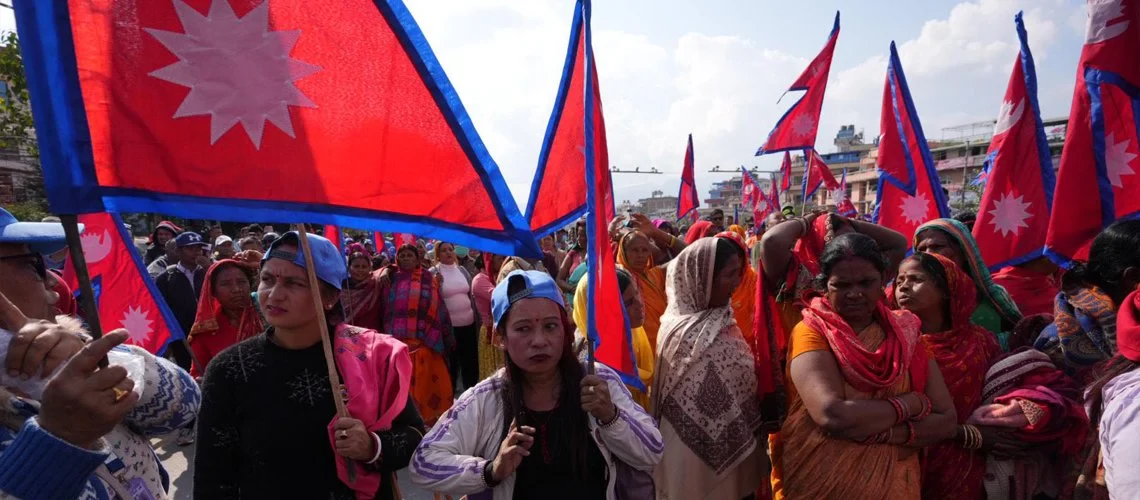 Durga Prasain suporters stage protest in Kathnmandu (photos)