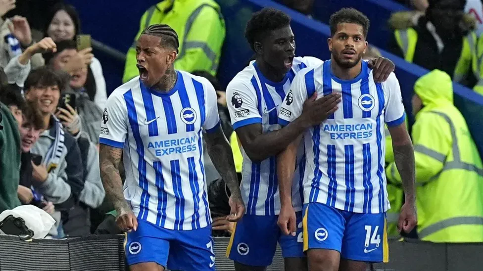 Brighton stuns Tottenham 3-2