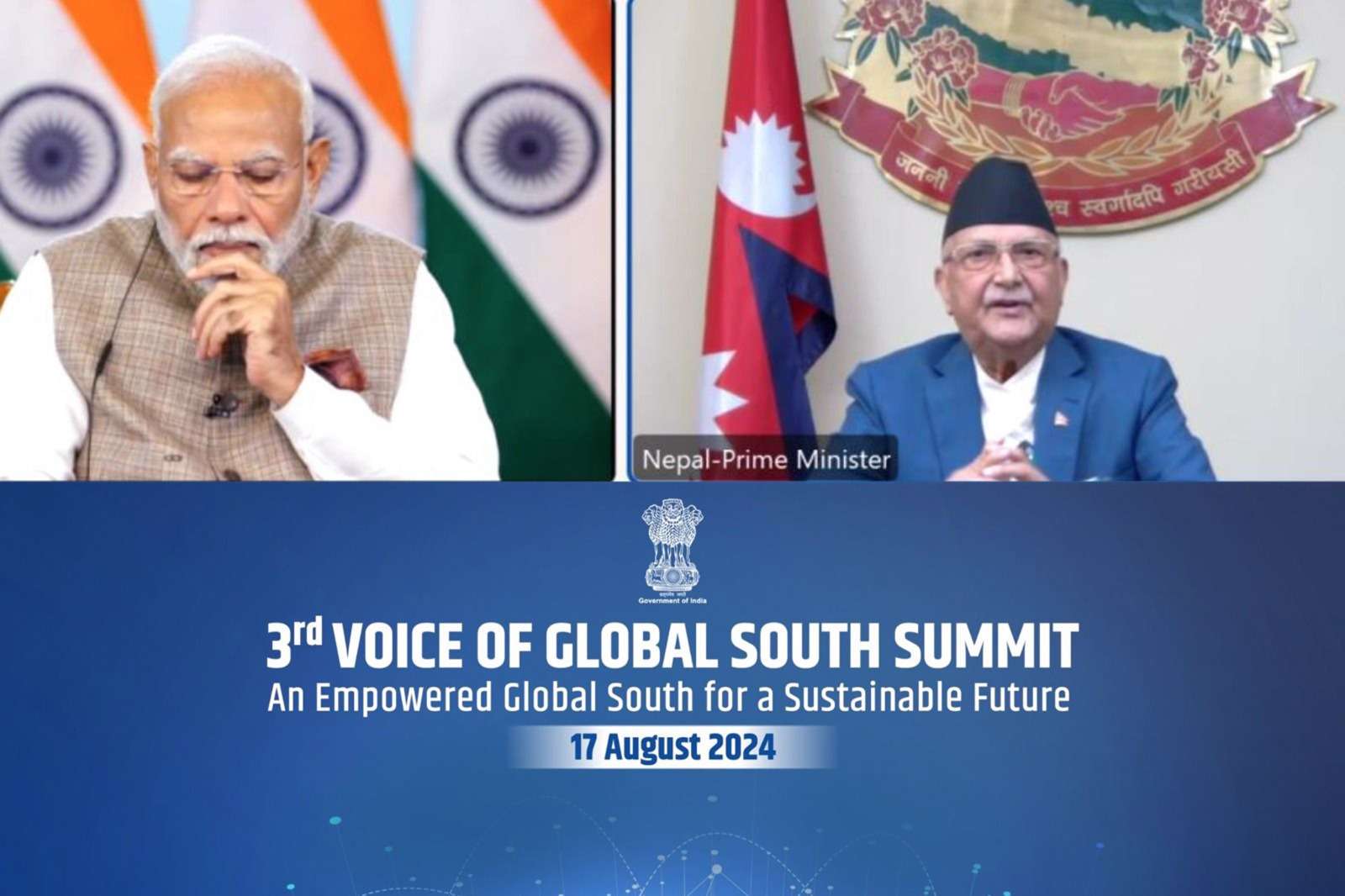 PM Oli joins Global South Summit virtually