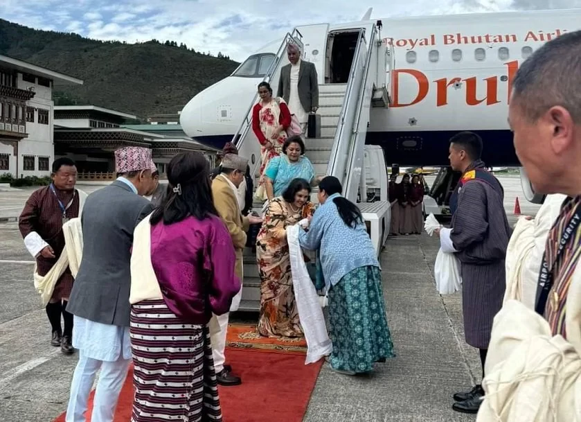 Former King Gyanendra Shah visits Bhutan with family members