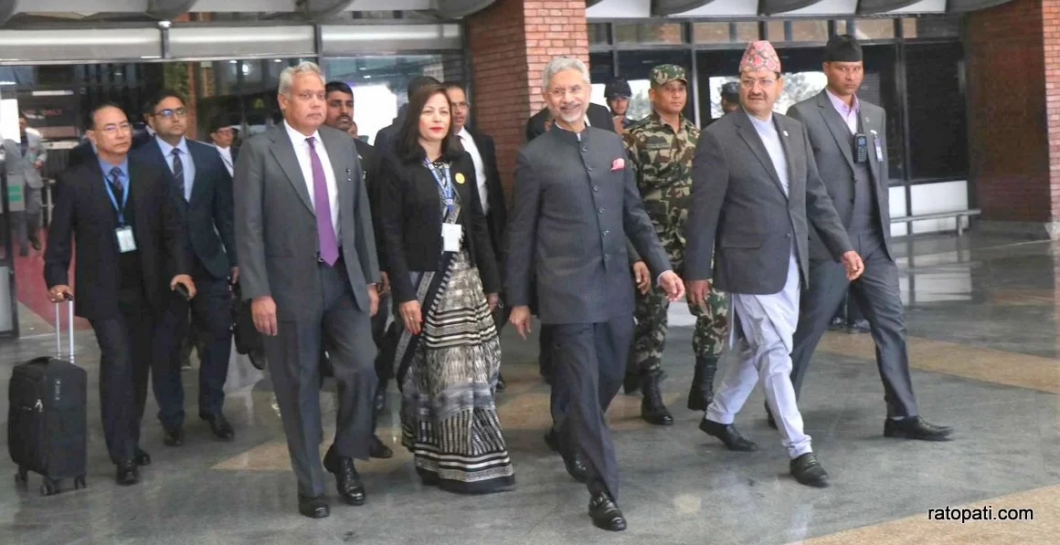 Indian Foreign Minister Jaishankar arrives in Nepal